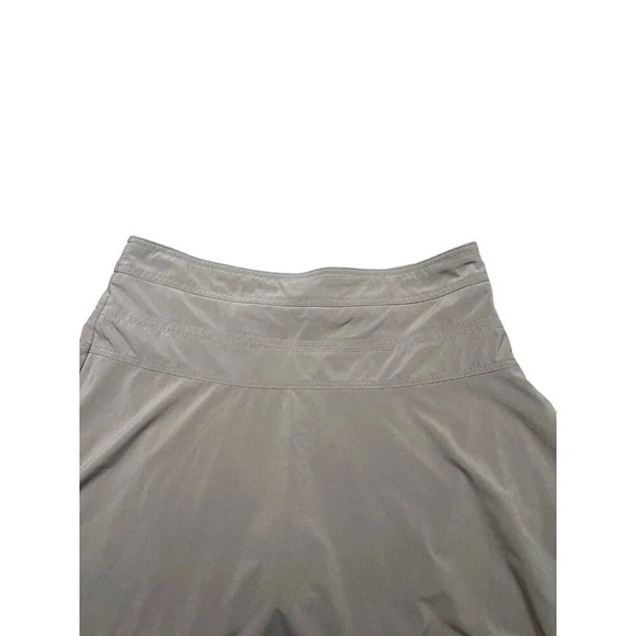 ATHLETA Lightweight Tan Beige Fit & Flare Mini Skirt Size 14 Built in Shorts - Picture 3 of 7